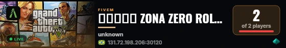 ▬▬▬▬↭ ZONA ZERO ROLEPLAY ↭▬▬▬▬ live status badge