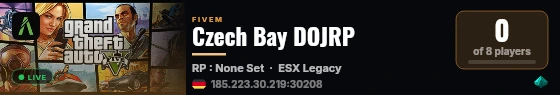 Czech Bay DOJRP live status badge