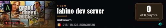 labino dev server live status badge