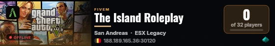 The Island Roleplay live status badge