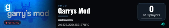 Garrys Mod live status badge