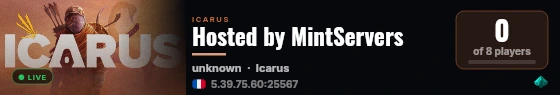Hosted by MintServers live status badge