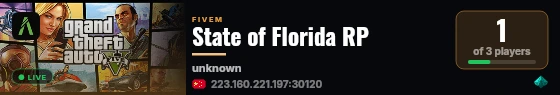 State of Florida RP live status badge