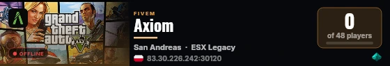Axiom live status badge