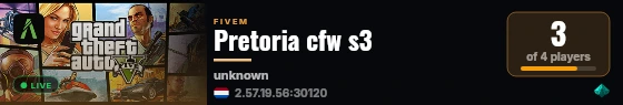 Pretoria cfw s3 live status badge