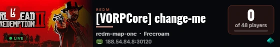 [VORPCore] change-me live status badge