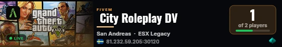  City Roleplay DV live status badge