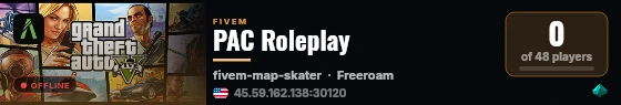 PAC Roleplay live status badge