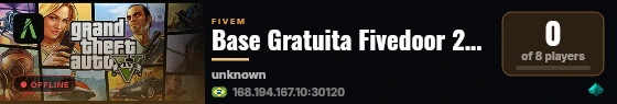 Base Gratuita Fivedoor 2026  live status badge