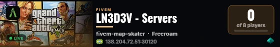 LN3D3V - Servers live status badge