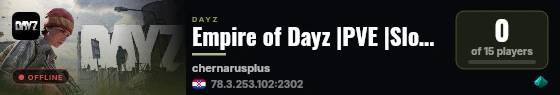 Empire of Dayz |PVE |Slow zomb |unl.stamina| expansion live status badge
