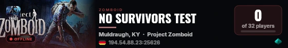 NO SURVIVORS TEST live status badge