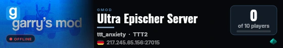Ultra Epischer Server live status badge