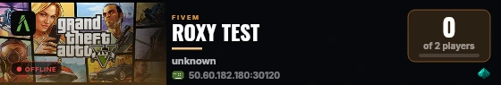 ROXY TEST live status badge