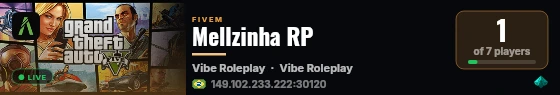 Mellzinha RP live status badge