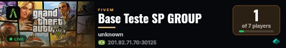 Base Teste SP GROUP live status badge