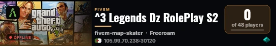 ^3 Legends Dz RolePlay S2 live status badge