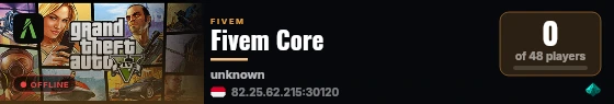 Fivem Core live status badge