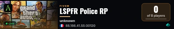 LSPFR Police RP live status badge