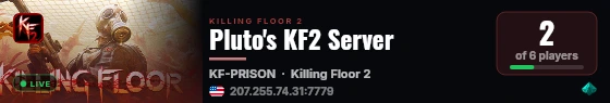 Pluto's KF2 Server live status badge
