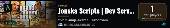 Jonska Scripts | Dev Server live status badge