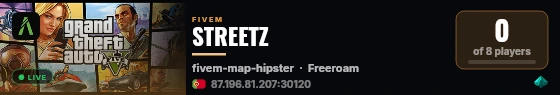 STREETZ live status badge
