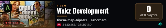Wakz Development live status badge
