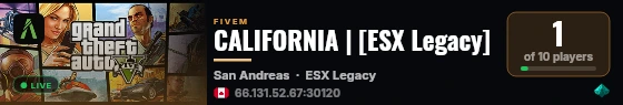 CALIFORNIA | [ESX Legacy] live status badge