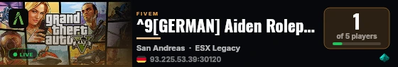 ^9[GERMAN] Aiden Roleplay live status badge