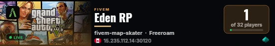 Eden RP live status badge