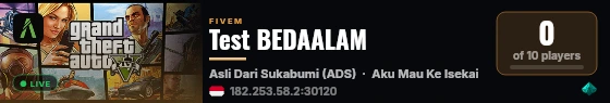 Test BEDAALAM live status badge