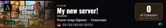 My new server! live status badge