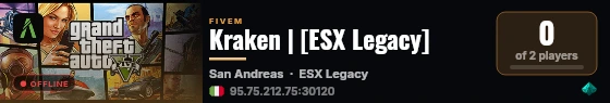 Kraken | [ESX Legacy] live status badge
