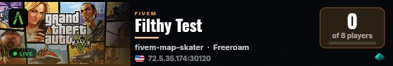 Filthy Test live status badge