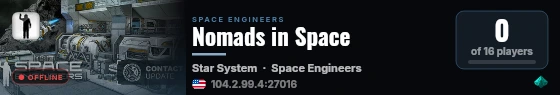 Nomads in Space live status badge