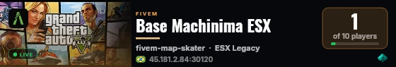 Base Machinima ESX live status badge