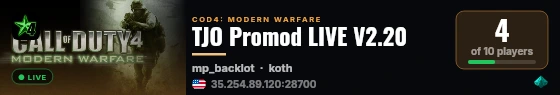 TJO Promod LIVE V2.20 live status badge