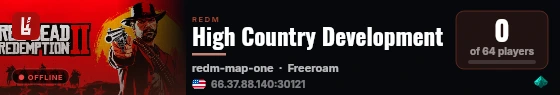 High Country Development live status badge