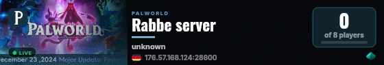 Rabbe server live status badge
