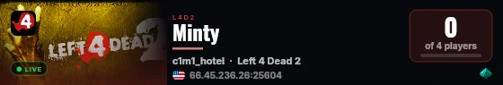 Minty live status badge
