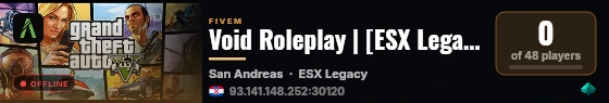 Void Roleplay | [ESX Legacy] live status badge