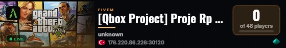 [Qbox Project] Proje Rp TR TEMA live status badge