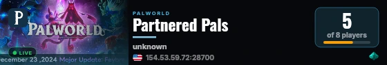 Partnered Pals live status badge