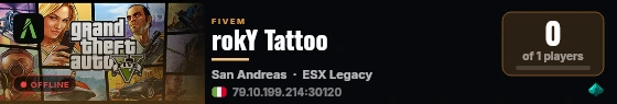 rokY Tattoo live status badge