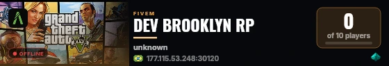 DEV BROOKLYN RP live status badge