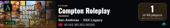 Compton Roleplay live status badge