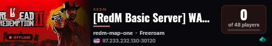 [RedM Basic Server] WABDEAD live status badge