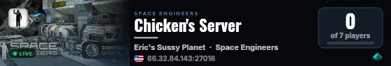Chicken's Server live status badge