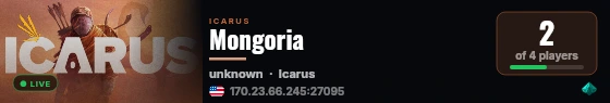 Mongoria live status badge