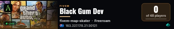 Black Gum Dev live status badge